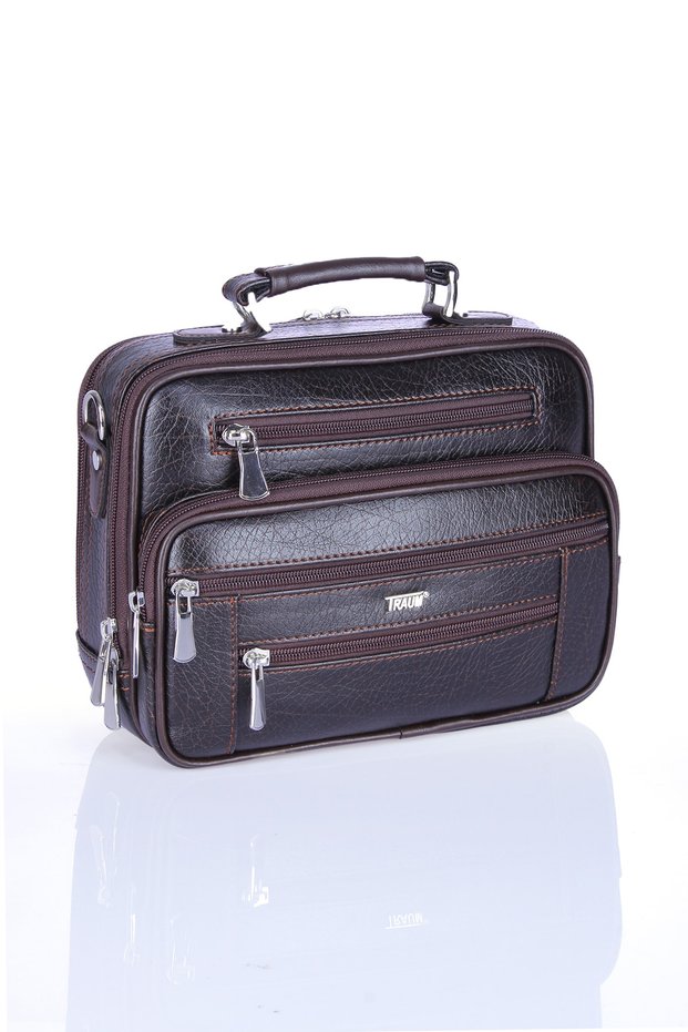 Traum 020 Men's Steel Case Handbag Shoulder Bag Daily Bag Brown