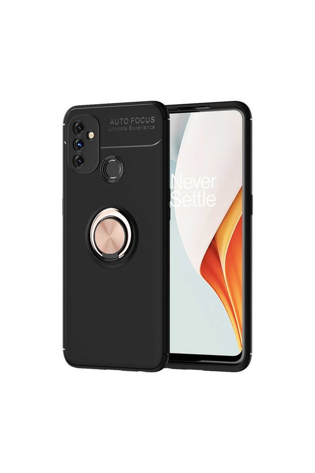 One Plus Nord N100 Case Smooth and Soft Back Surface Ravel Cover with Ring Stand