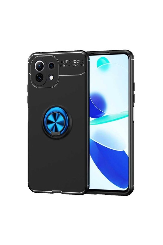Xiaomi Mi 11 Lite Case Smooth and Soft Back Surface Ravel Cover with Ring Stand