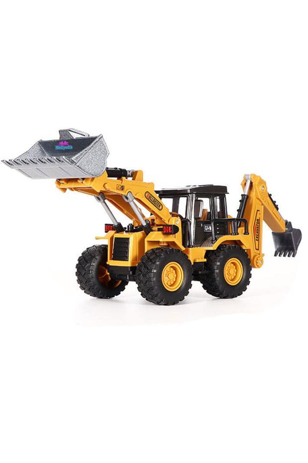 Wheeled Bulldozer Excavator Bucket Toy Engineering Vehicle 32 cm
