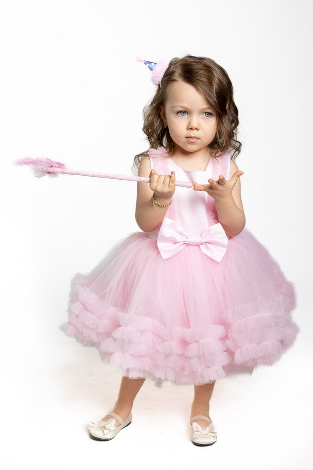 Special Design Girl's Special Occasion Dress with Ruffled Hem 1505