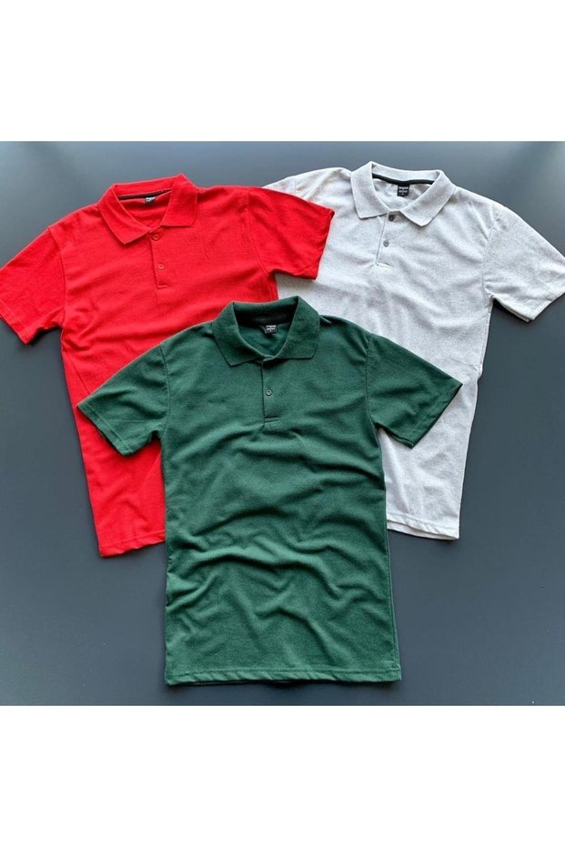Oneoff Polo Neck Skinny/Slim Fitt Tshirt - Pack of 3