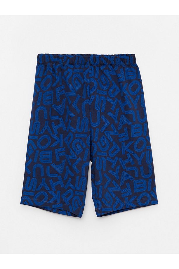 Beli Lastikli Baskılı Erkek Çocuk Pijama Şort 2'li - 2