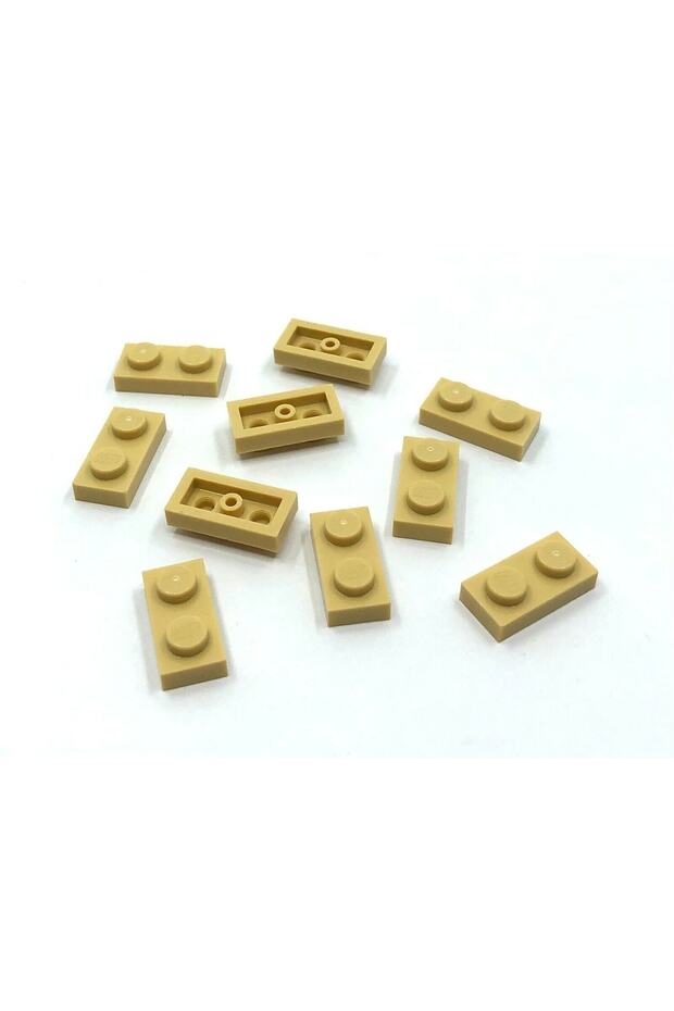 Accessory Custom Moc Creator Plate 1 X 2 Brick Tan 8 Pieces Will Be Sent