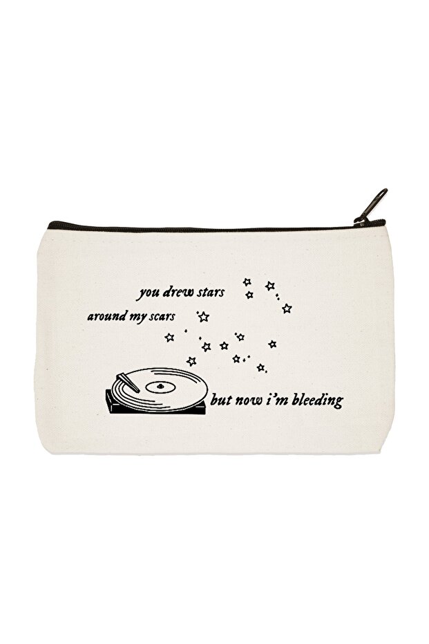 Taylor Swift You Drew Stars Printed Cloth Makeup Bag, Pen Holder, Handbag