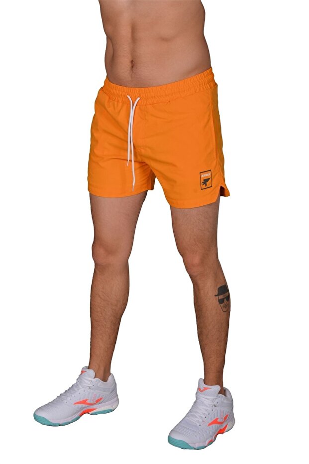Micro Hit - Men's Mustard Lined Sports Shorts - 4231415