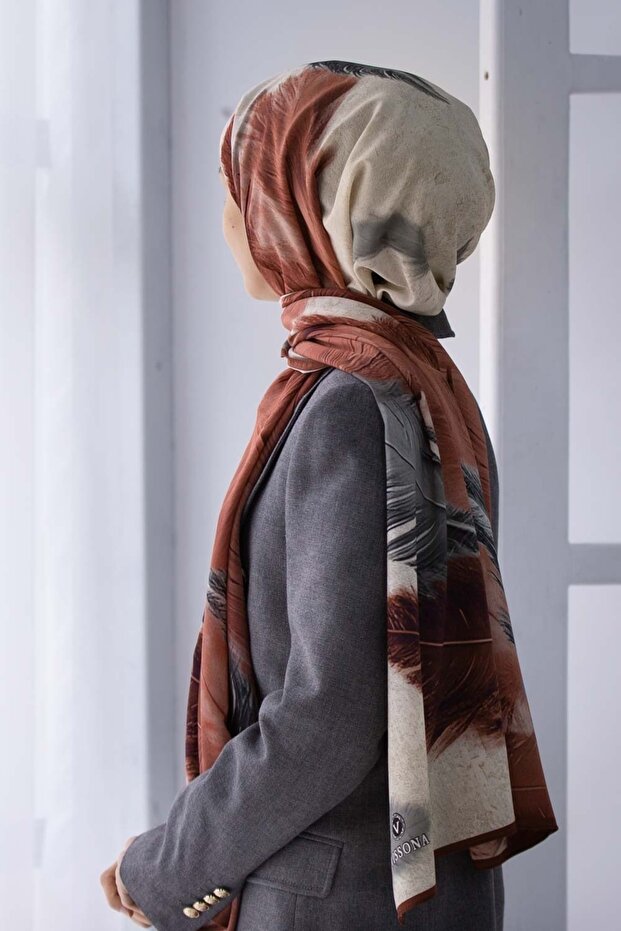 Women's Luxury Medina Silk Shawl Dried Rose - Gray