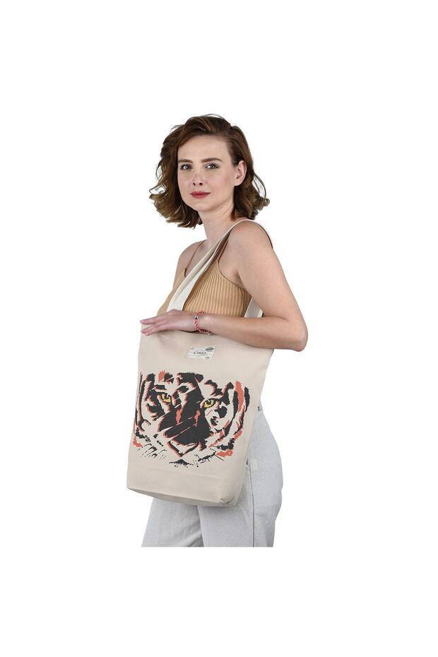 Canvas Gusseted Printed Bag