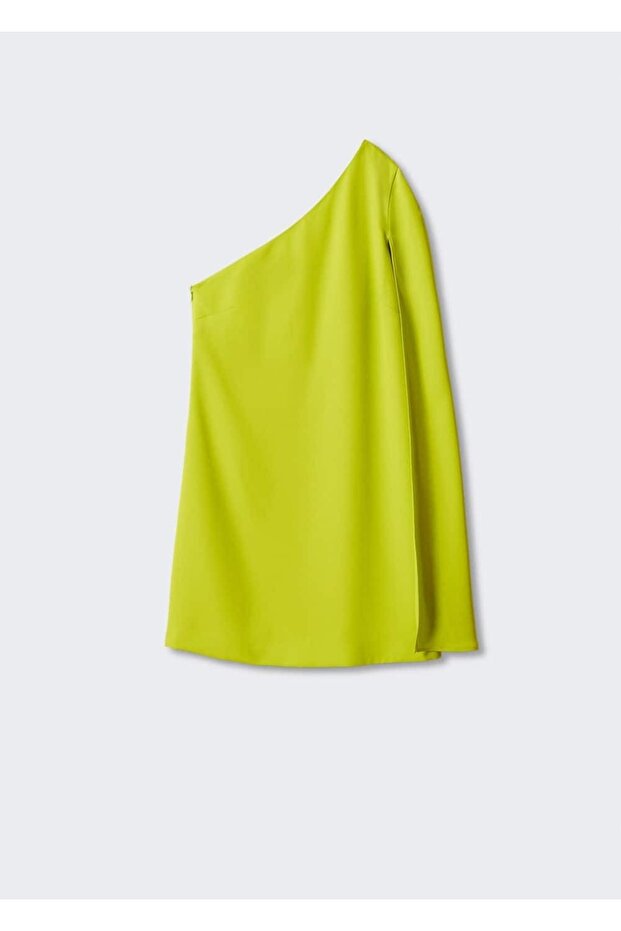 Asimetrik Pelerin Elbise - 3