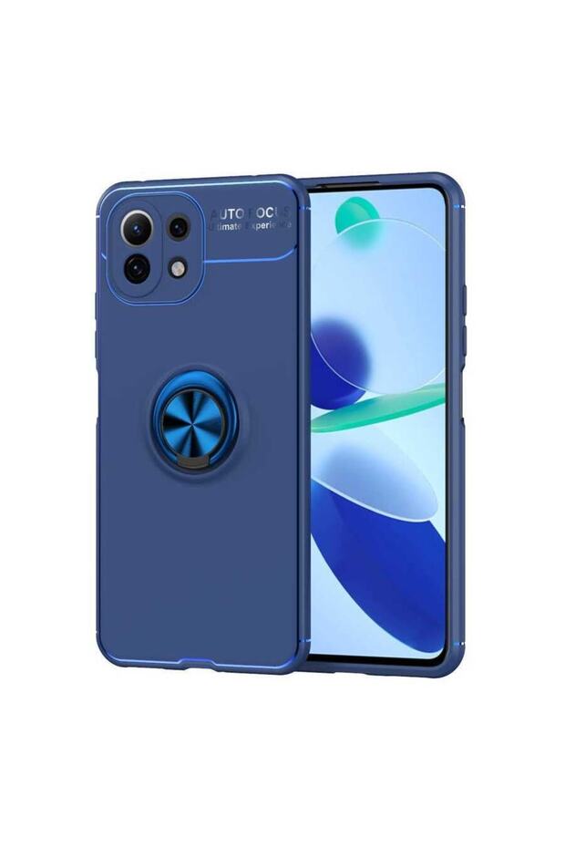Xiaomi Mi 11 Lite Case Smooth and Soft Back Surface Ravel Cover with Ring Stand