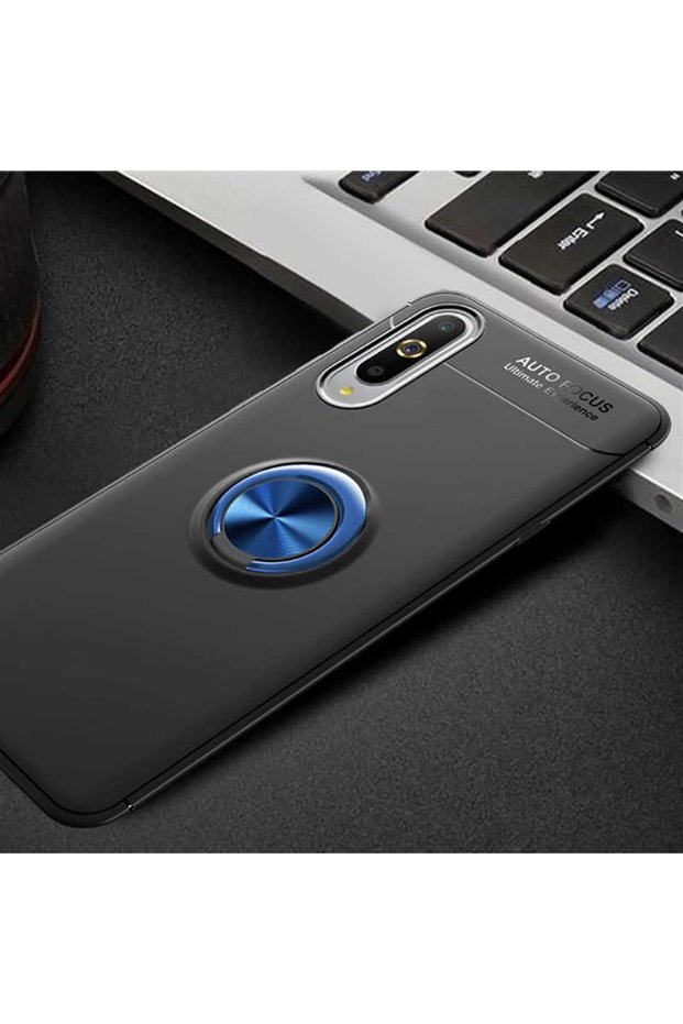 Xiaomi Mi A3 Case Smooth and Soft Back Surface Ravel Cover with Ring Stand