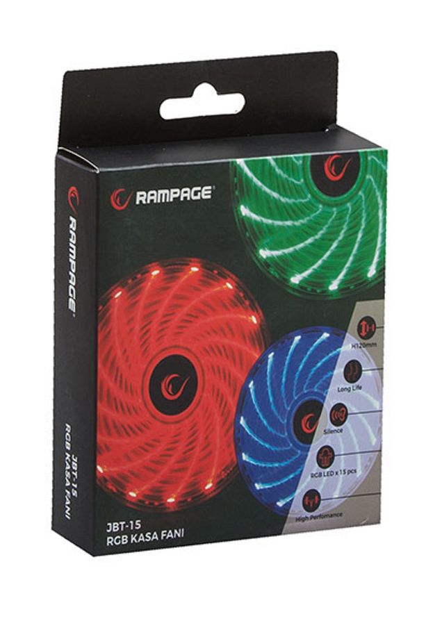 Jbt-15 120*120*25mm 15adet Rgb Ledli Kasa Fanı Uyumlu - 3
