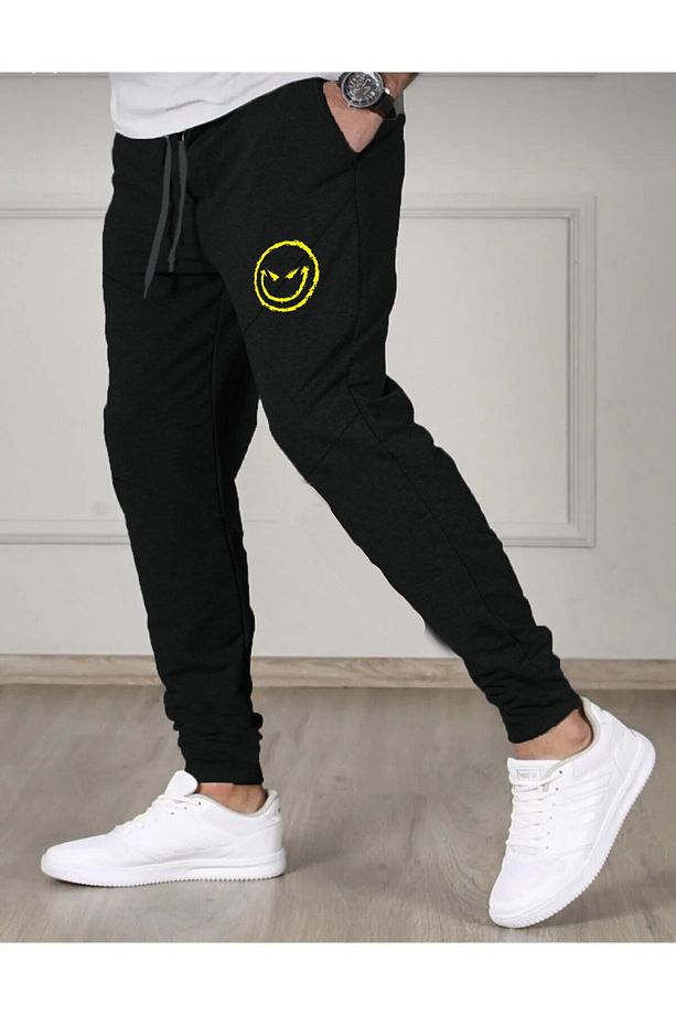 Yellow Smile Baskılı Unisex Jogger - 2
