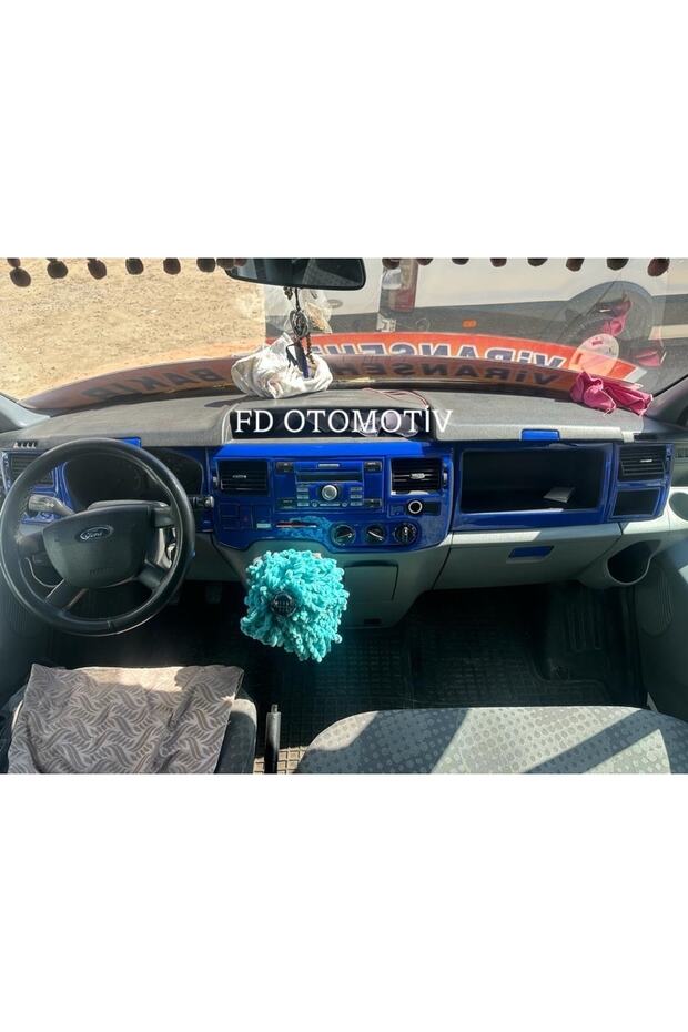 Ford Transit 2006-2013 Jumbo Mahogany Trim Set Blue Color