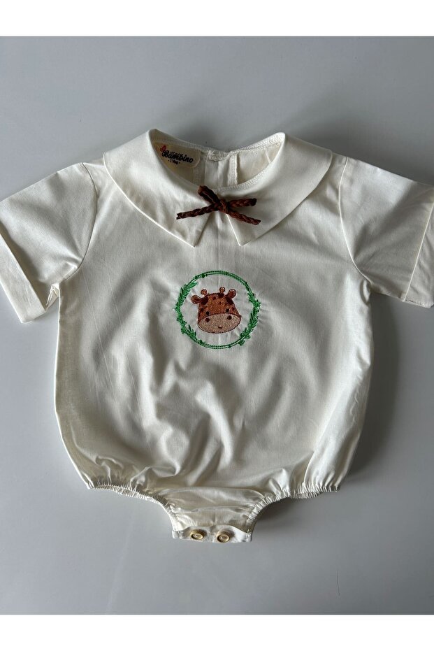 Giraffe Embroidery Baby Boy Shirt