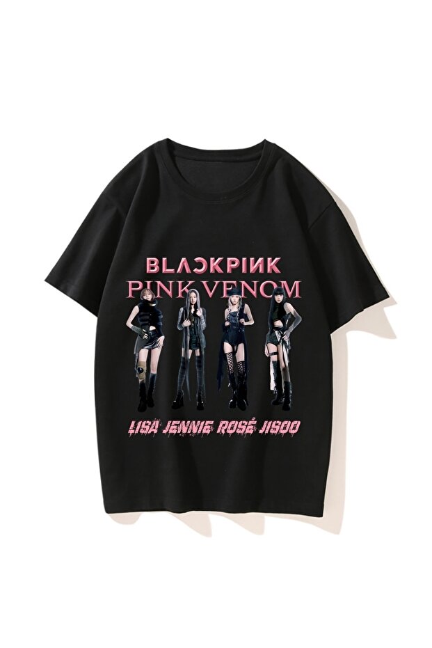 تي شيرت بلاك بينك Kpop للجنسين موديل 57