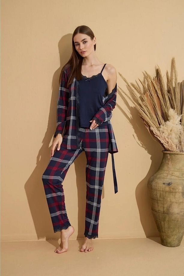 Kadın Milan Bambu Üçlü Pijama Takımı - 1