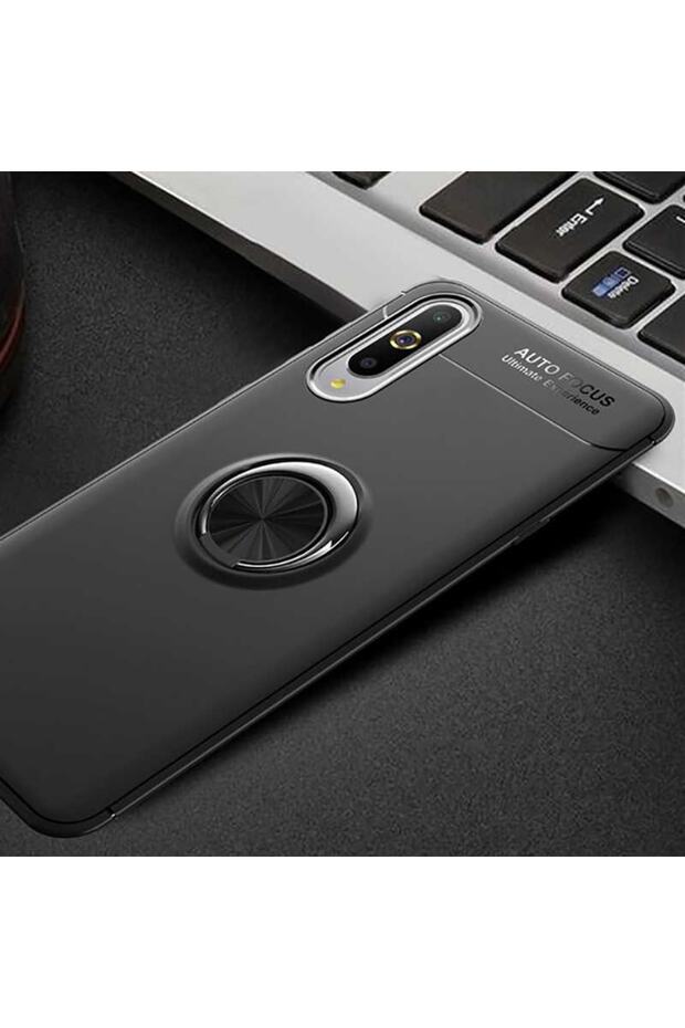 Xiaomi Mi A3 Case Smooth and Soft Back Surface Ravel Cover with Ring Stand