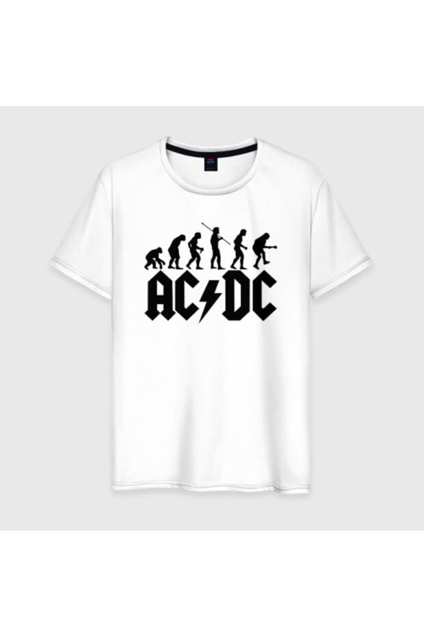Acdc Evolution Patterned White T-Shirt Ga0698741 - 1