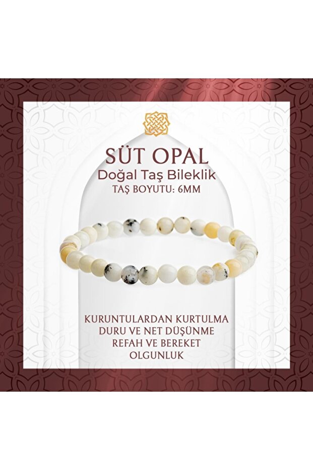 Milk Opal 6mm Natural Stone Bracelet