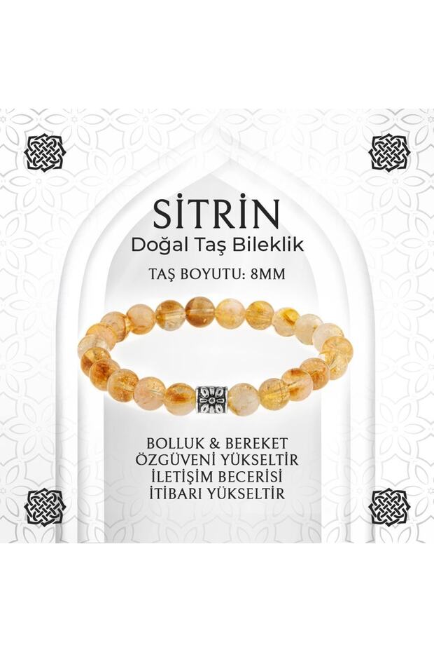 Citrine Natural Stone Bracelet - 8mm