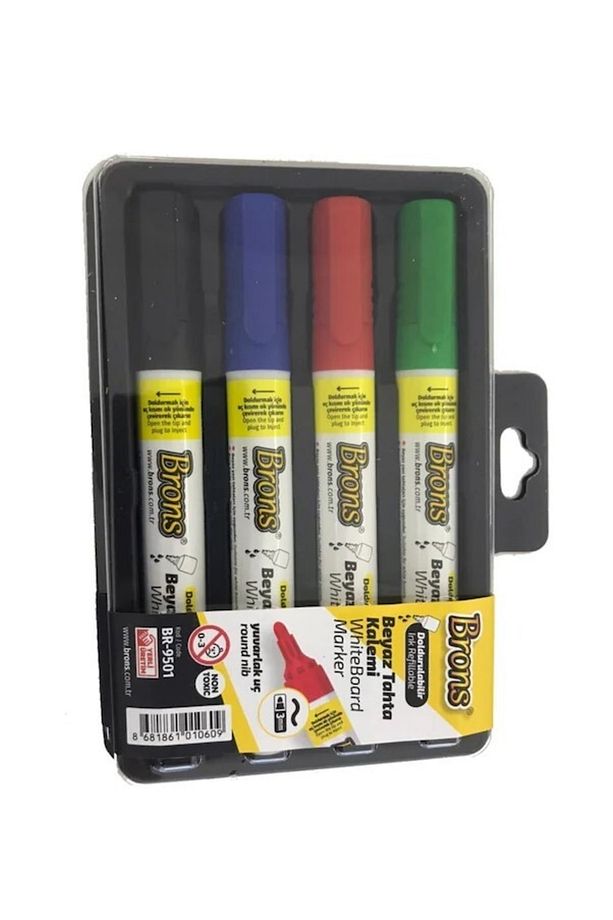 Doldurulabilir Tahta Kalemi + Mürekkebi + Silgi 4 Renk Set - 3