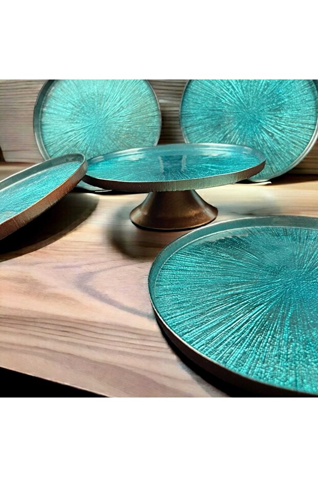 Glass Cake Plate and Cake Stand Cake Set - 5