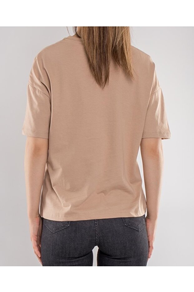 3683 Basic T-shirt-beige2 - 2