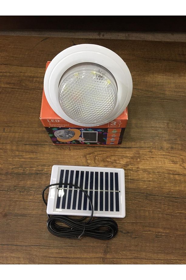 Solarlı Şarjlı Ufo Görünümlü 3 Modlu Işık 12 Ledli Bahçe Aydınlatma Askılı Pratik Kamp Ampul - 1