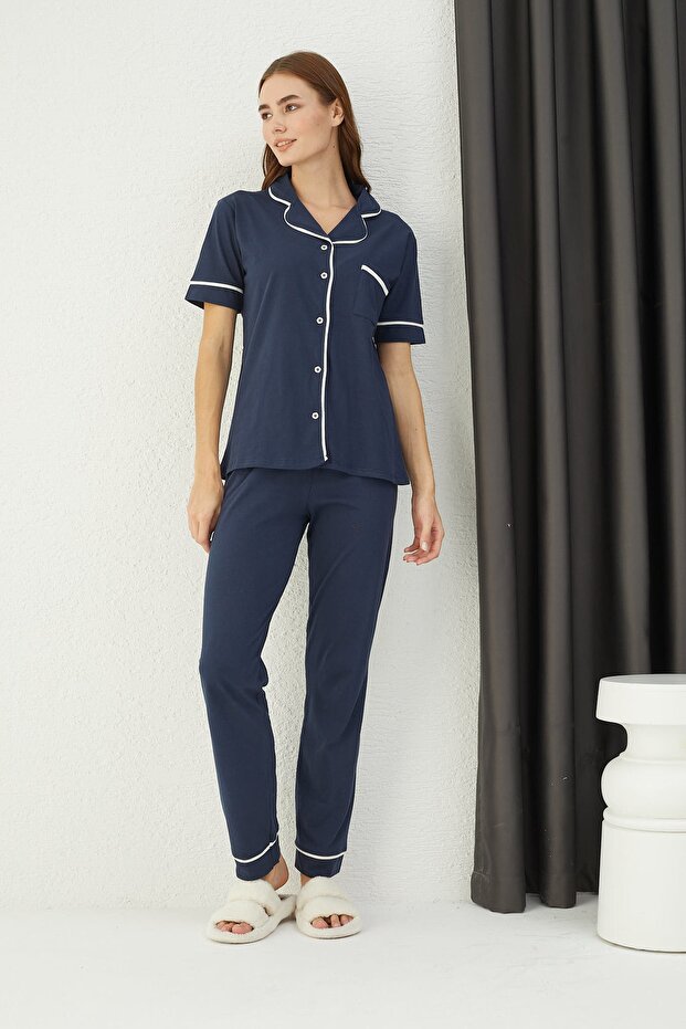 DÜĞMELİ PİJAMA TAKIM - 3