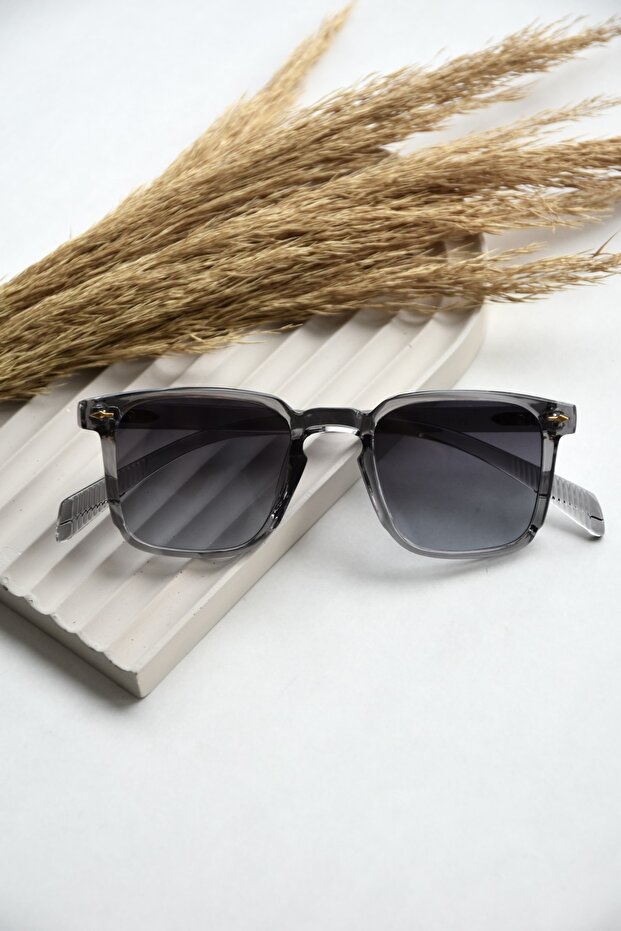 Unisex Women Men Uv400 Protected Smoked Gradient Square Rectangular New Season Sunglasses