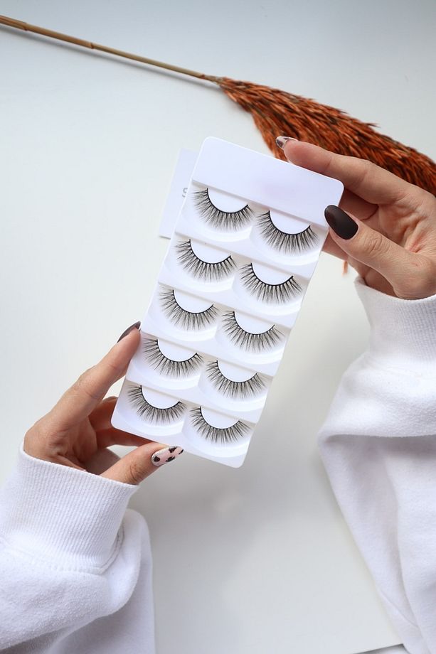 3d Kirpik Uzun Kirpik 5'li Kirpik Uzun Hacimli Takma Kirpik 3d Kirpik - 5