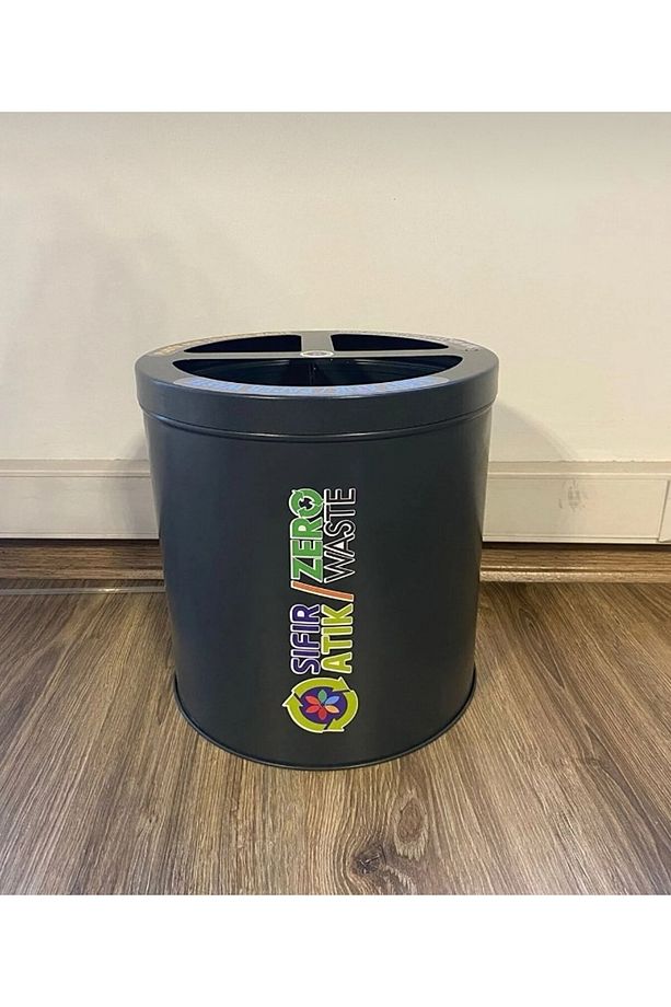 Masa Altı Geri Dönüşüm Kutusu Ofis Çöp Kutusu Metal Sıfır Atık Çöp Kovası Plastik Kağıt Atık Kutusu - 7