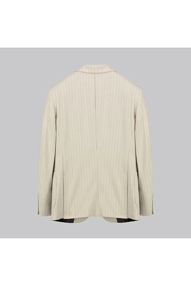 Interview Dokuma Amara Bej Çizgili Ceket - 3