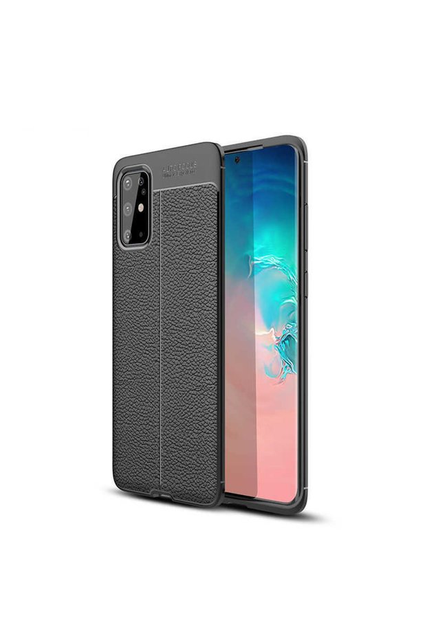 Samsung Galaxy S20 Plus Case Leather Surface View Awesome Cut Niss Cover