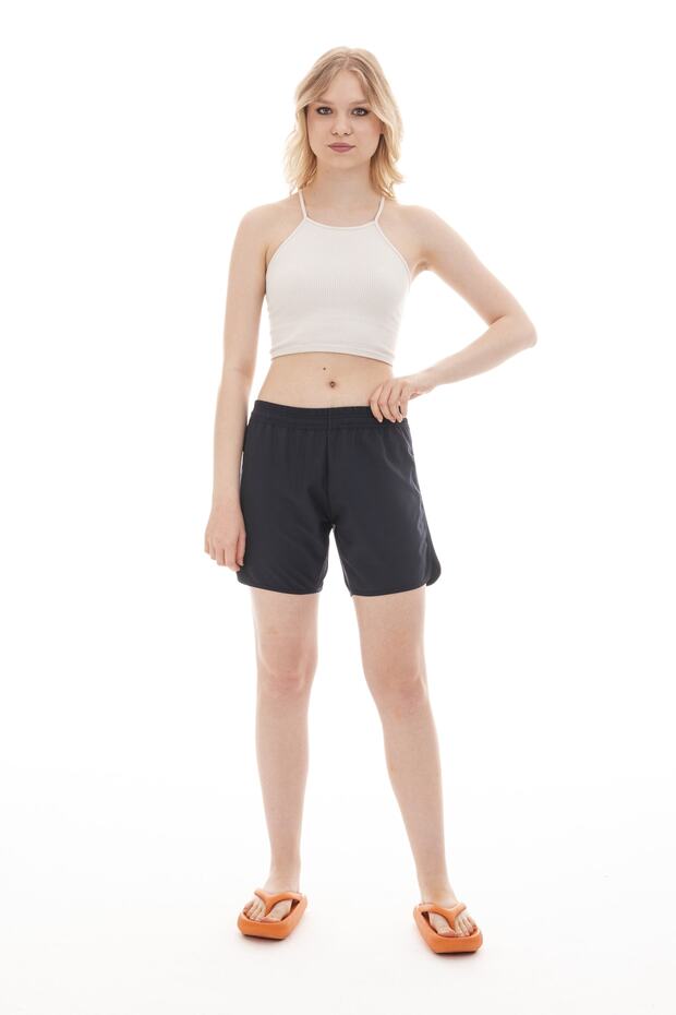 Kadın Basic Ara Boy Mayo Deniz Şortu - 1