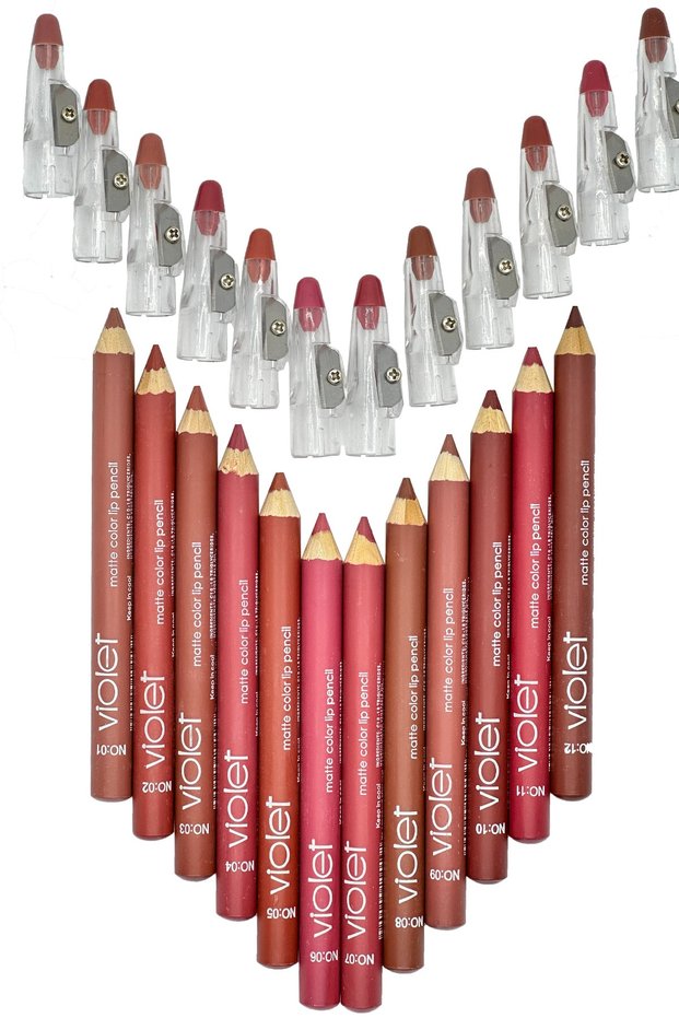 Lip Liner Matte Color Lipstick Jumbo Thick Pen Lipstick Waterproof Set of 12