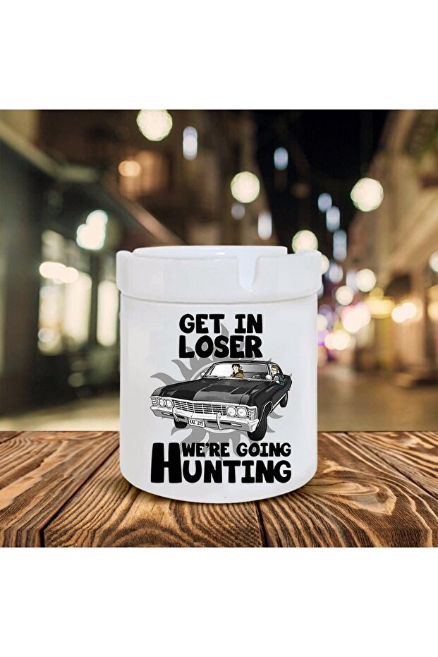 Ceramic Ashtray - 'We Are Going Hunting' Printed