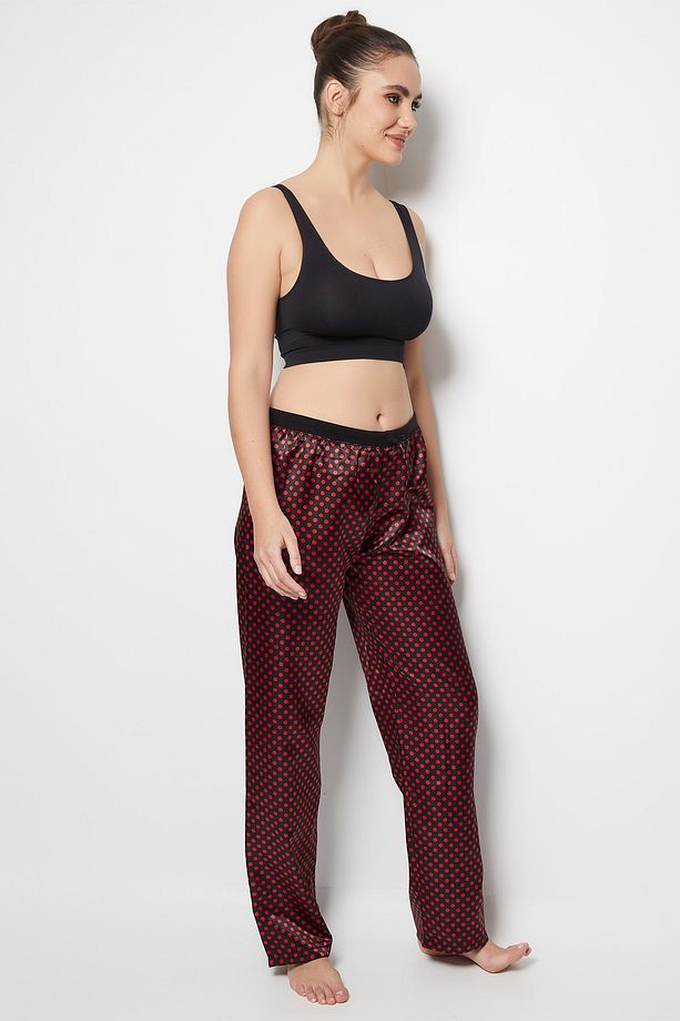 Saten Tek Alt Pijama - 3