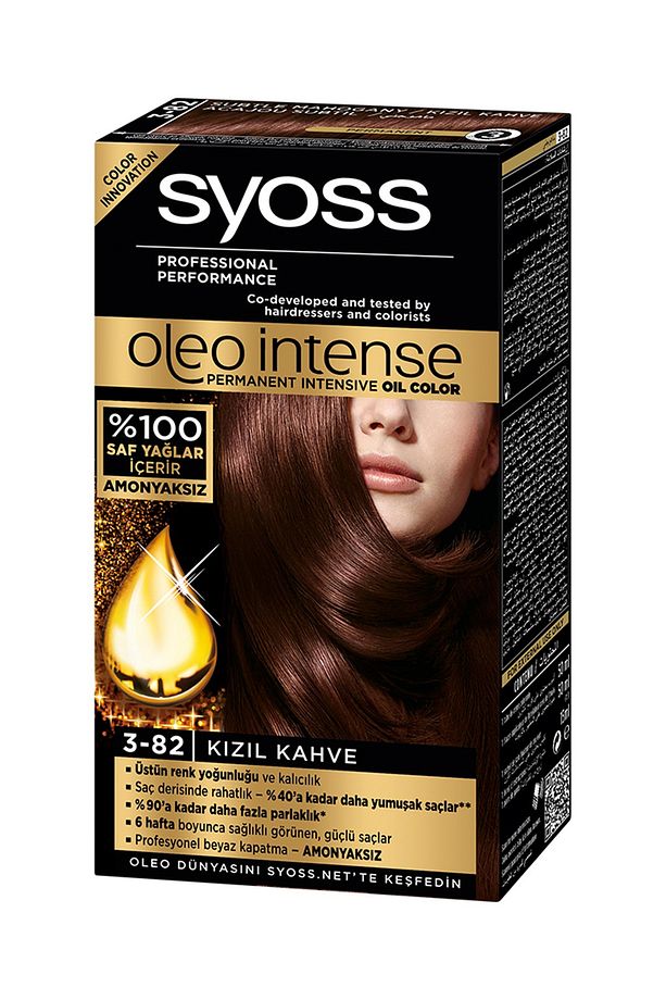 Saç Boyası - Oleo Intense Color 3-82 Kızıl Kahve - 1