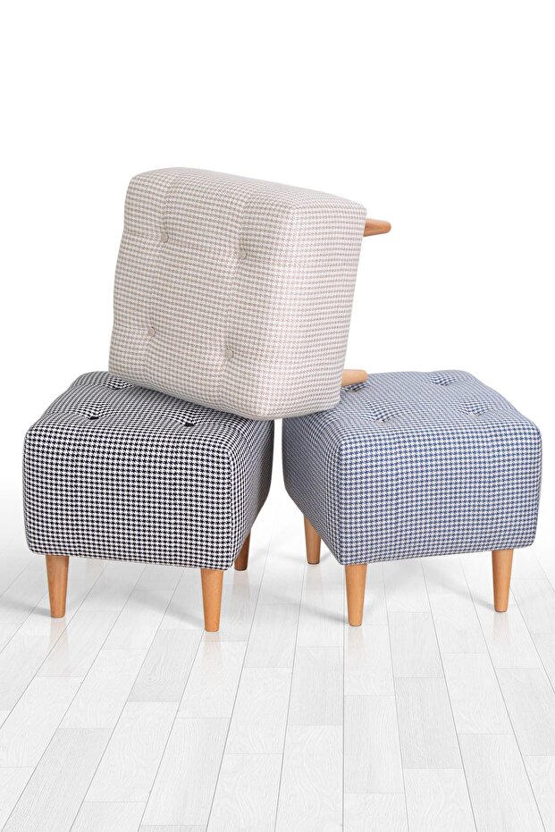 Dotted Puf - Siyah Kazayağı - 7