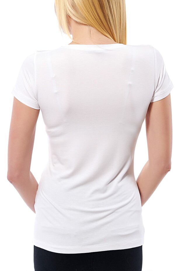 الأمومة الخامس الرقبة الأساسية التي شيرت - 3