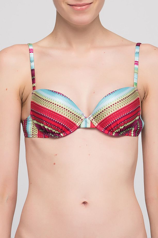 Kadın Desenli Push Up Bikini  Üstü CPUD092B14 - 1