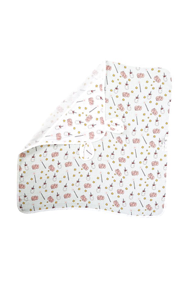 Muslin Baby Swaddle Eared Unicorn