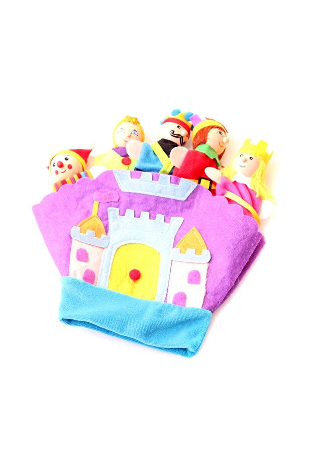 5-Piece Wooden Finger Puppet Gloves /