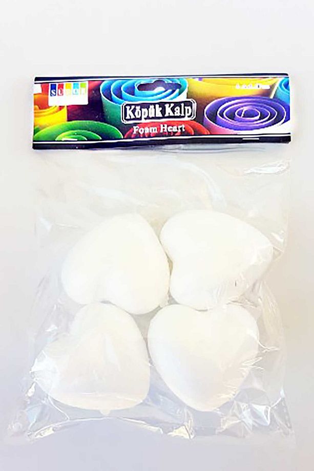 Köpük Kalp 4 lü Strafor - 1