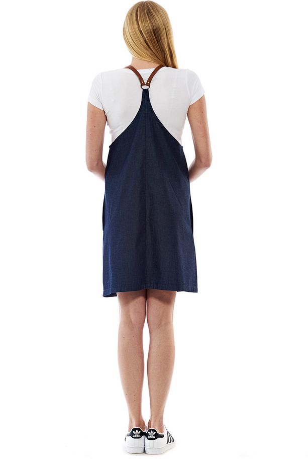 Hamile Denim Salopet Elbise - 2