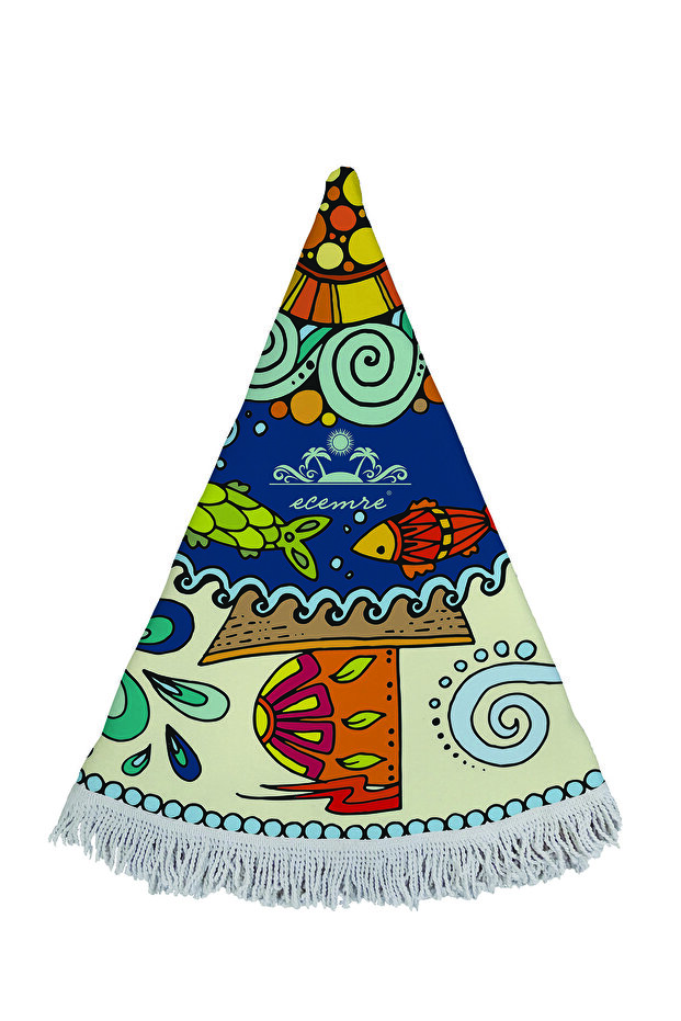 Στρογγυλή πετσέτα παραλίας - 3