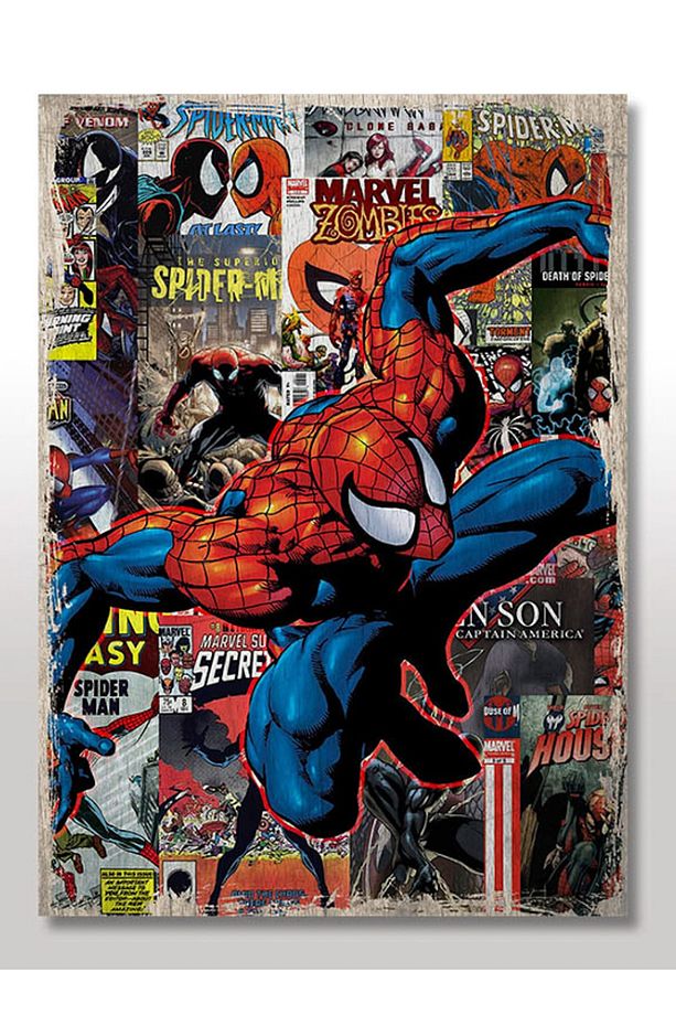 35cmX50cm Ahşap Tablo Spiderman - 1