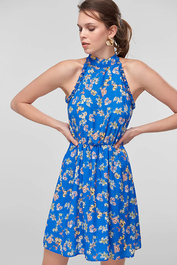 Mavi Floral Desenli Elbise TOFSS18LE0277 - 2